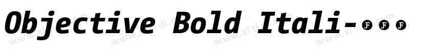 Objective Bold Itali字体转换